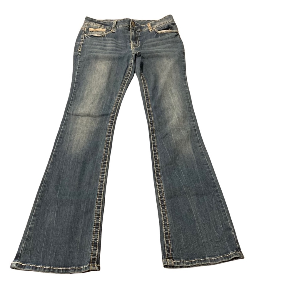 Amethyst Jeans Bootcut Embellished Mid Rise Sz 11